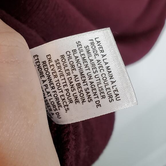 BP. by Nordstrom Lightweight Burgundy Red Woven Casual Oversized Sweater Small - Picture 9 of 9